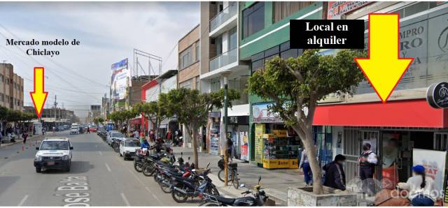 Alquiler de local comercial. Av. José Balta cdra. 13 - Chiclayo