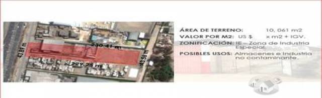 A5 SOLO INDUSTRIALES - EN ALQUILER Villa El Salvador 10,061 m2 EXPLANTA METALK MECÁNICA