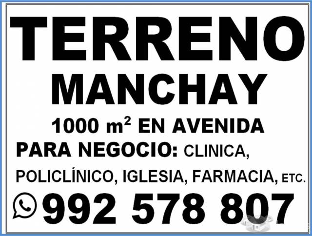 TERRENO PARA EMPRESA 1000M2 – MANCHAY – RETAMAL
