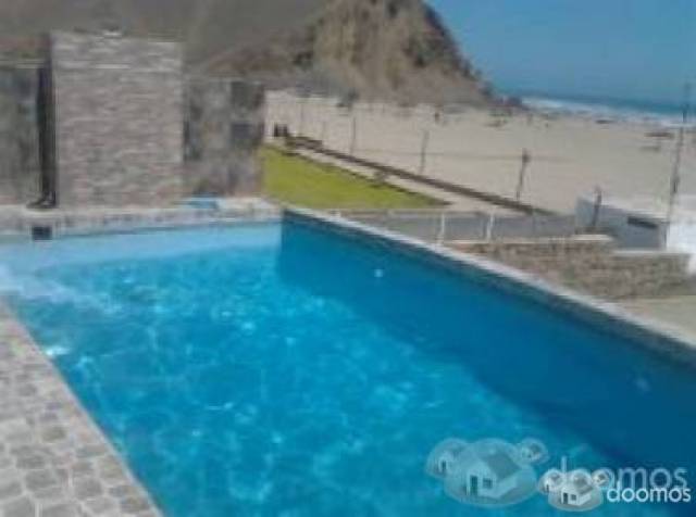 Alquilo Bonita casa de Playa en primera Fila amoblada, vista al Mar y piscina  en Lobos KM 126 Panamericana Sur